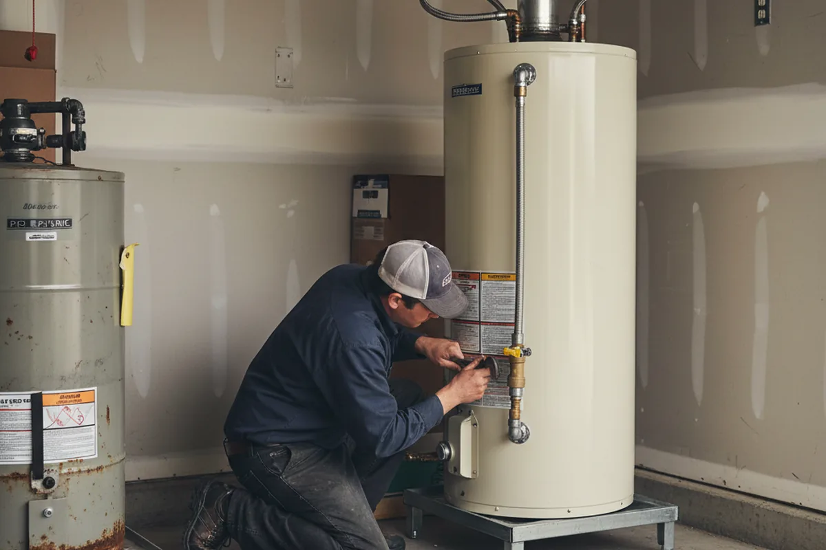 Water heater and shutoff valve replacement in North Hatfield